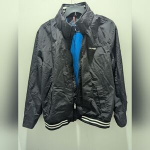 Tommy Hilfiger Men's Black Regatta Water-Resistant Hooded Jacket Size XL